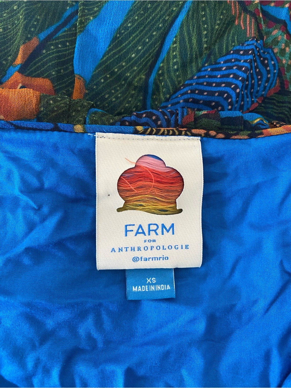 FARM Rio Multicolor Floral Maxi Dress with Blue and Orange - Picture 11 of 13